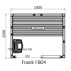 Финская сауна с электропечью Frank F 806 (160x120x210)