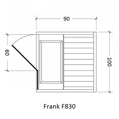 Финская сауна с инфракрасным нагревателем Frank F 831 (110x100x210)