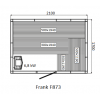 Финская сауна с электропечью Frank F 874 (230x170x210)