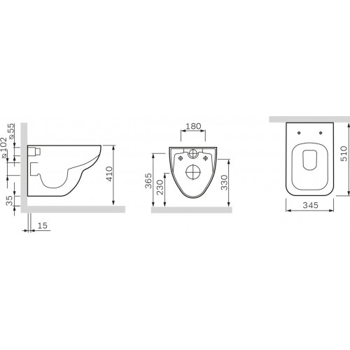 Комплект Инсталляция Geberit Duofix Delta 3 в 1 с кнопкой смыва + Унитаз Am.Pm Tender с микролифтом + Держатель туалетной бумаги