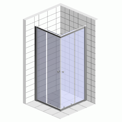 Душевой уголок Aquanet Alfa Cube NAA1142 1000х1000х2000 стекло прозрачное, профиль хром
