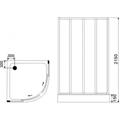 Душевая кабина Black&White Galaxy G8501 800 (80x80)