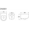 Унитаз подвесной Ceramica Nova Play CN3001 с микролифтом, безободковый
