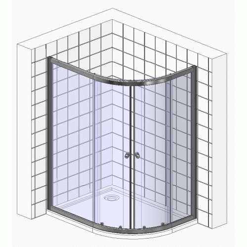 Душевой уголок Cezares ECO-O-RH-2-100/80-C-Cr стекло прозрачное