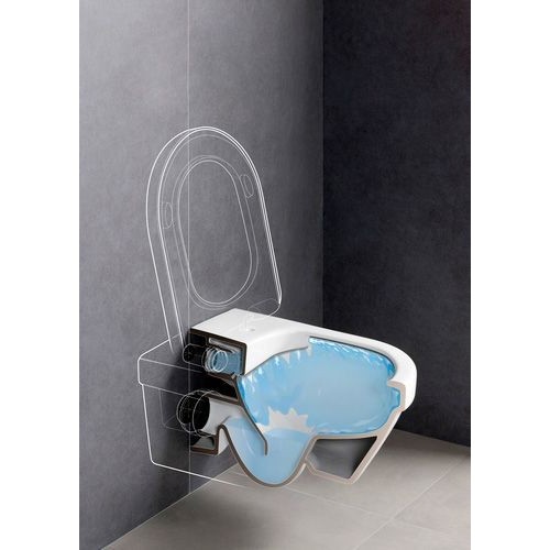 Комплект Унитаз подвесной Gustavsberg Hygienic Flush WWC 5G84HR01 безободковый + Система инсталляции для унитазов Grohe Rapid SL 38775001 4 в 1 с кнопкой смыва