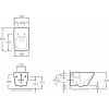 Комплект Унитаз подвесной Jacob Delafon Escale E1306 + Система инсталляции для унитазов Geberit Duofix Платтенбау 458.125.21.1 4 в 1 с кнопкой смыва