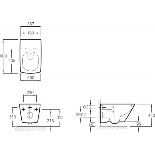 Комплект Унитаз подвесной Jacob Delafon Escale E1306 + Система инсталляции для унитазов Geberit Duofix Платтенбау 458.125.21.1 4 в 1 с кнопкой смыва