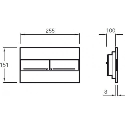 Комплект Jacob Delafon Struktura E29025-NF-M17 кнопка хром