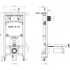 Комплект Jacob Delafon Struktura E29025-NF-M20 кнопка белая