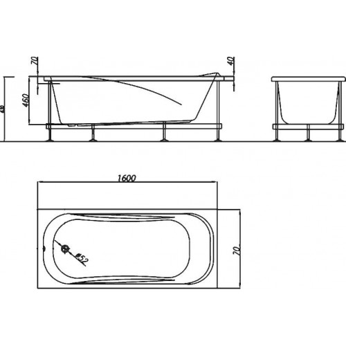 Акриловая ванна Kolpa San String 160x70