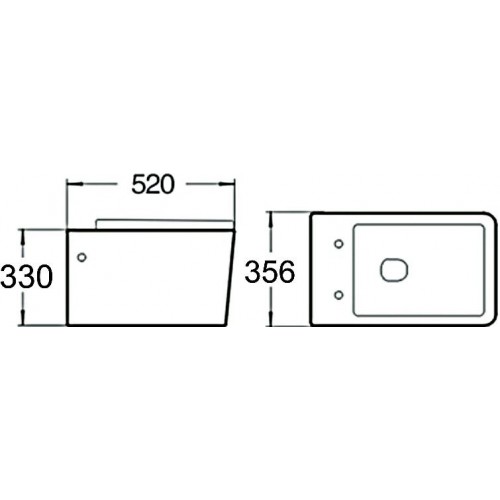 Унитаз подвесной SantiLine SL-5004B безободковый, с микролифтом